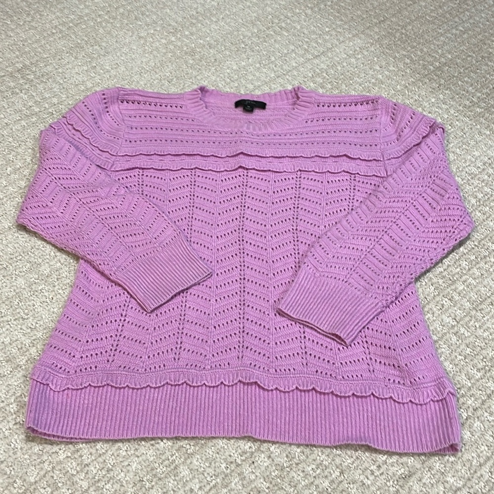 J.Crew Pointelle knit sweater